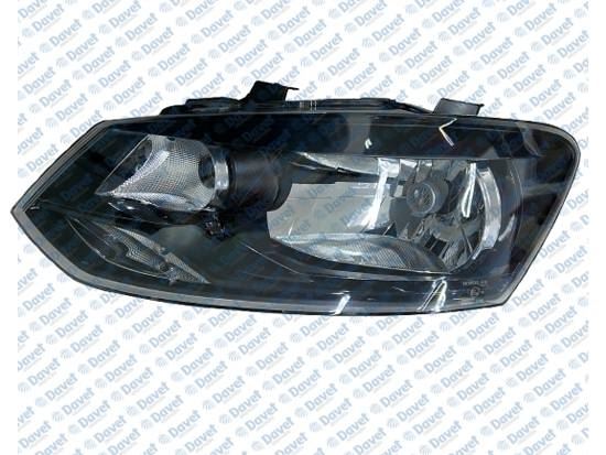 Vw Polo 2010-2014 Ayar Motorlu Siyah Sağ Far